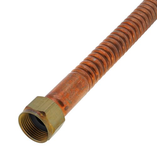 Main product image of 18" Flexible Copper Water Heater Connector, 3/4" Push-Fit x 3/4" FIP (Swivel), w/ Full Port Valve