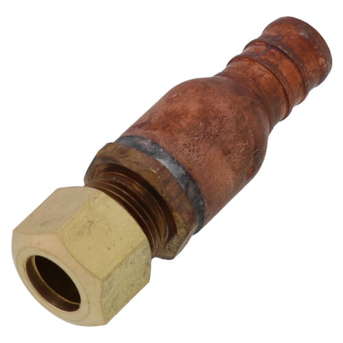 1/2" PEX Crimp × 3/8" OD compression Straight Adapter, Lead Free