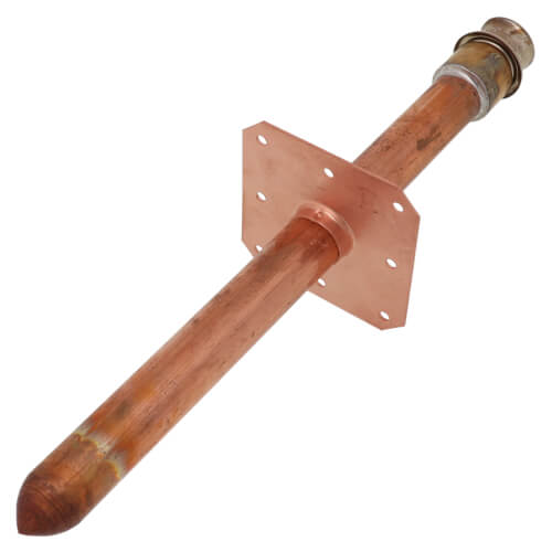 1/2" PEX Press x Bracketed Spin Closed Copper Stub Out Bullet (18" Length)