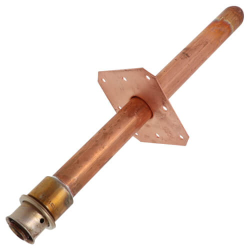 1/2" PEX Press x Bracketed Spin Closed Copper Stub Out Bullet (8" Length)