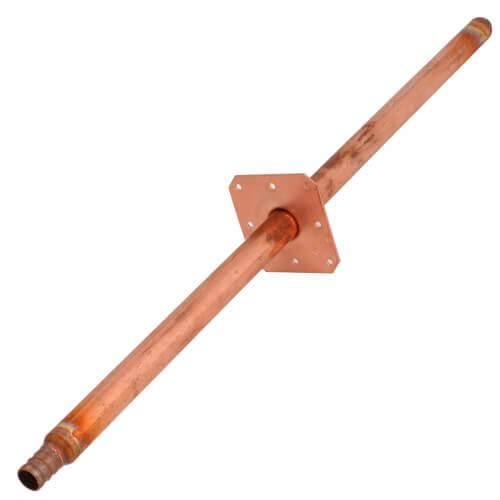 1/2" PEX Crimp x Bracketed Spin Closed Copper Stub Out Bullet (18" Length)