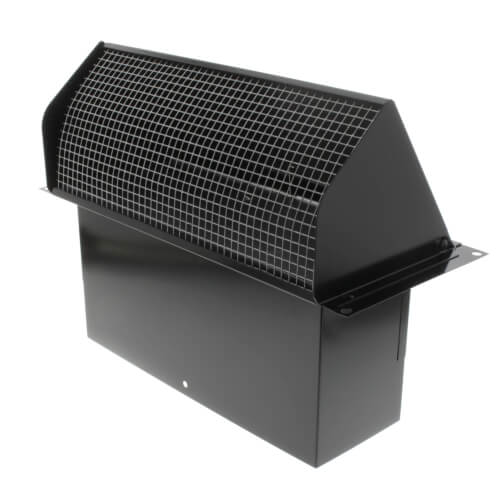 Model 639 Steel Wall Cap for 3-1/4" x 10" Duct, Black Finish