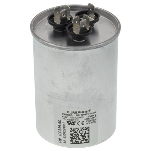 Main product image of 100335-50 Round Dual Run Cap 40+10 @ 440V, 63W61