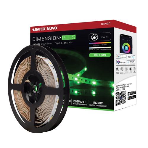 Main product image of Dimension Plus Tape light strip 16 ft. RGB plus Tunable White Plug connection Starfish IOT Included