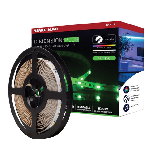 Main product image of Dimension Plus Tape light strip 16 ft. RGB plus Tunable White J-Box connection Starfish IOT Included