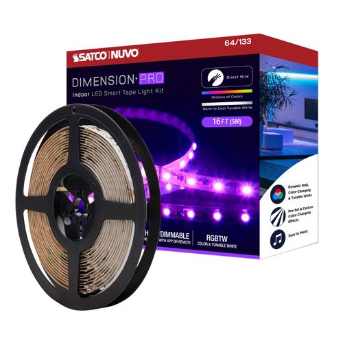 Main product image of Dimension Pro Tape light strip 16 ft. Hi-Output RGB plus Tunable White J-Box connection Starfish IOT Included