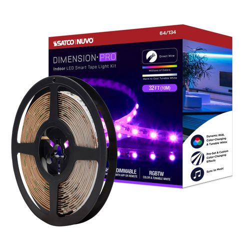Main product image of Dimension Pro Tape light strip 32 ft. Hi-Output RGB plus Tunable White J-Box connection Starfish IOT Included