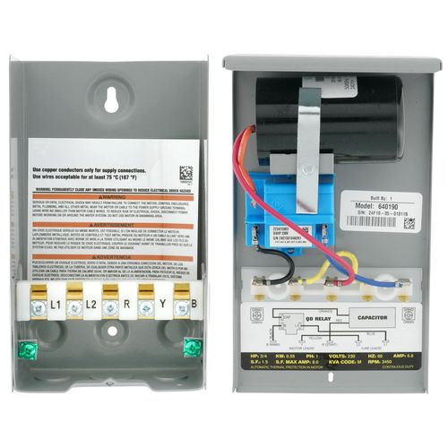 Main product image of RLCB07-230 3/4-hp 230v Vmc Control Box For Submersible Well Pump, Grey, 640190