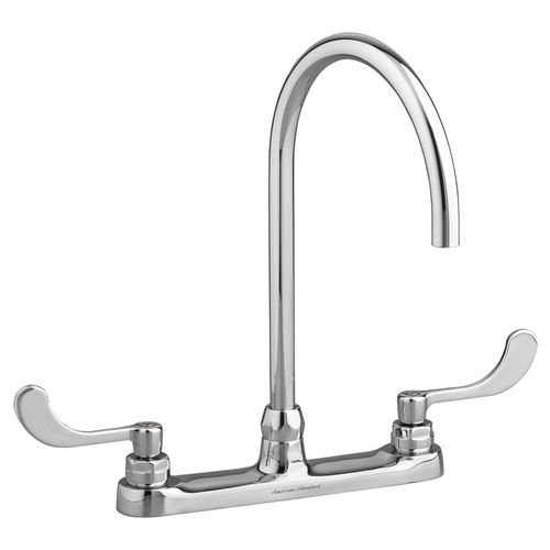 Main product image of Monterrey Top Mount Kitchen Faucet w/ Gooseneck Spout and Wrist Blade Handles 1.5 gpm/5.7 Lpf Laminar Flow in Spout Base (Chrome), 6409180.002