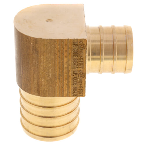 Main product image of 1" x 3/4" PEX Brass 90 Elbow (Lead Free)