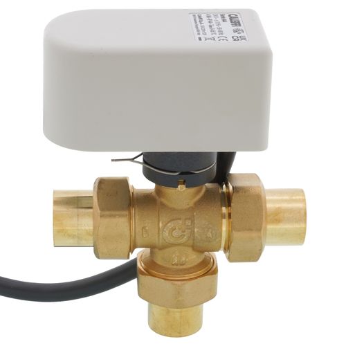 Main product image of 3/4" Sweat Three-Way Motorized Ball Zone Valve
