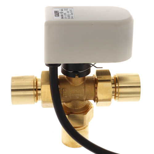1" Sweat Three-Way Motorized Ball Zone Bypass Valve