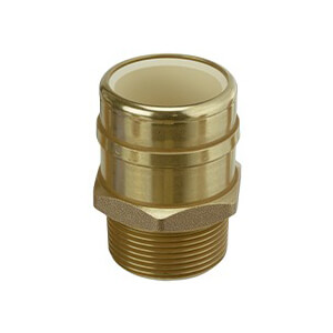 1-1/4" CPVC x MIP Brass Straight Adapter, ASTM D2846 (Lead Free)