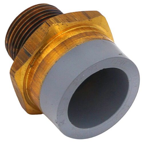 2" CPVC x MIP Brass Straight Adapter (Lead Free)