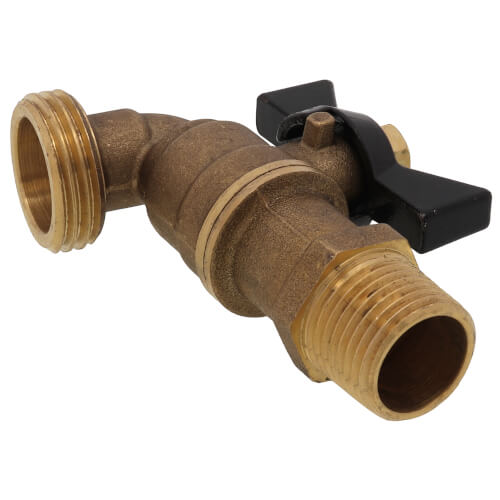 Ball Valve Hose Bibb, 1/2" MIP x 3/4" Hose