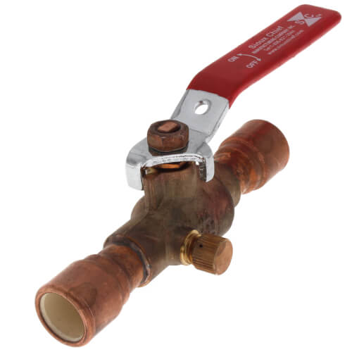 1/2" CPVC MetalHead Full Port Brass Ball Valve w/ Drain (Lead Free)
