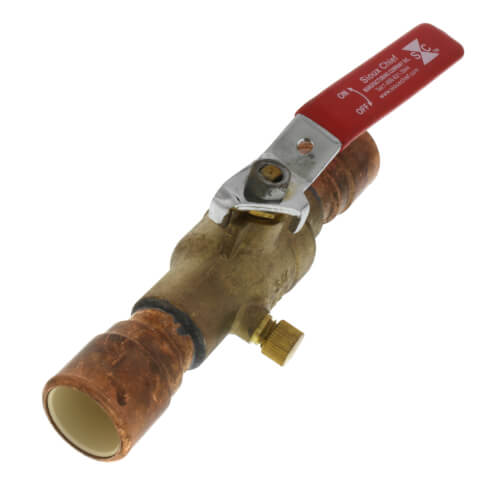 3/4" CPVC MetalHead Full Port Brass Ball Valve w/ Drain (Lead Free)