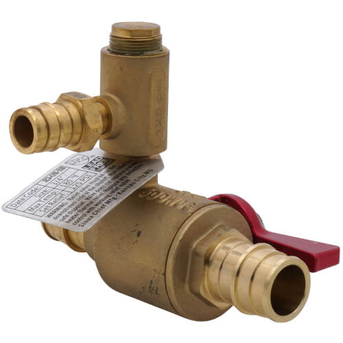 3/4" Expansion PEX Inlet x 3/4" Expansion PEX Outlet x 1/2" Expansion PEX Relief Thermal Expansion Relief Valve