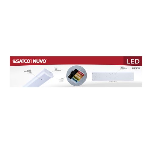 Main product image of LED 2' Wrap, 20Ws, 27K/30K/35K/40K/50K CCT Selectable, White Finish, 120-277V