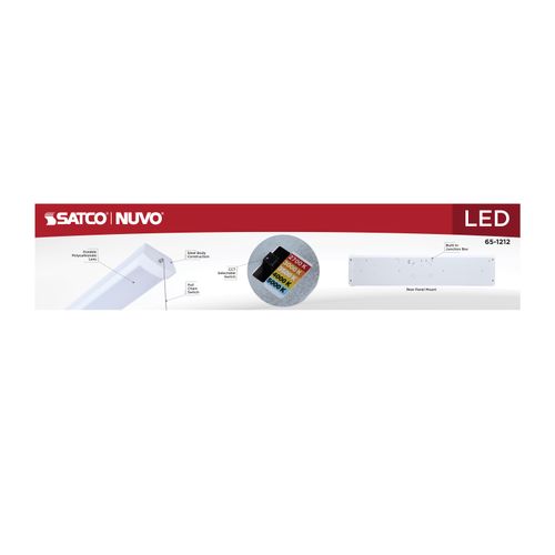 Main product image of LED 2' Wrap with Pull Chain, 20Ws, 27K/30K/35K/40K/50K CCT Selectable, White Finish, 120V