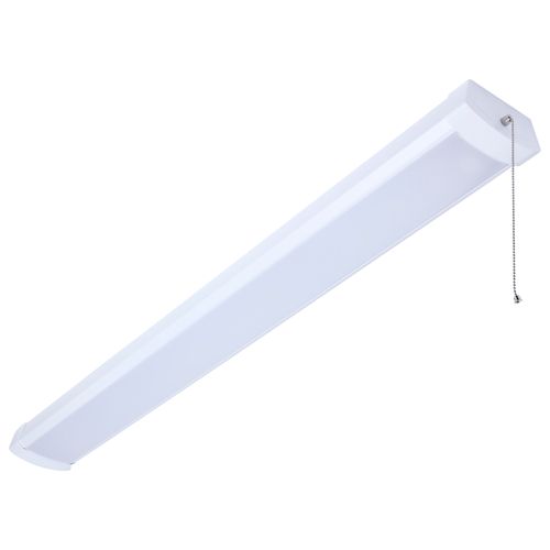 Main product image of LED 4' Wrap with Pull Chain, 39Ws, 27K/30K/35K/40K/50K CCT Selectable, White Finish, 120V