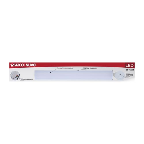 Main product image of LED 1' Connectable Strip Light, 10W, 27K/30K/35K/40K/50K CCT Selectable, White Finish, 120V