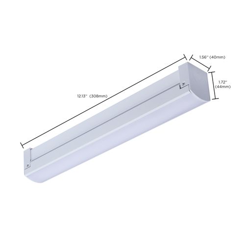 Main product image of LED 1' Connectable Strip Light, 10W, 27K/30K/35K/40K/50K CCT Selectable, White Finish, 120V