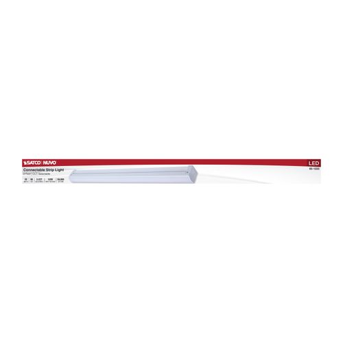 Main product image of LED 2' Connectable Strip Light, 20W, 27K/30K/35K/40K/50K CCT Selectable, White Finish, 120V