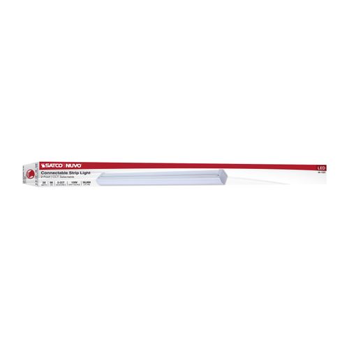 Main product image of LED 2' Connectable Strip Light, 20W, 27K/30K/35K/40K/50K CCT Selectable, White Finish, 120V