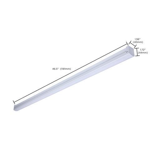Main product image of LED 4' Connectable Strip Light, 30W, 27K/30K/35K/40K/50K CCT Selectable, White Finish, 120V