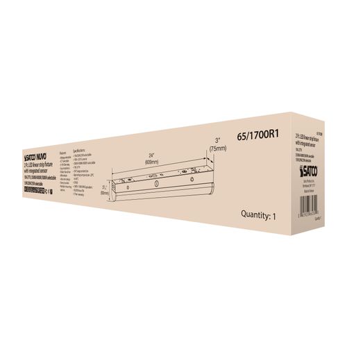 Main product image of 2' LED Linear Strip Light, Field Selectable, With Sensor, White Finish