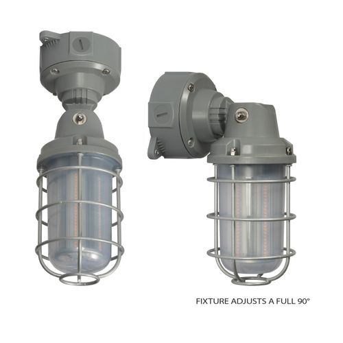 Main product image of LED Adjustable Vapor Tight Fixture 20W 3000K Gray Finish 100-277V