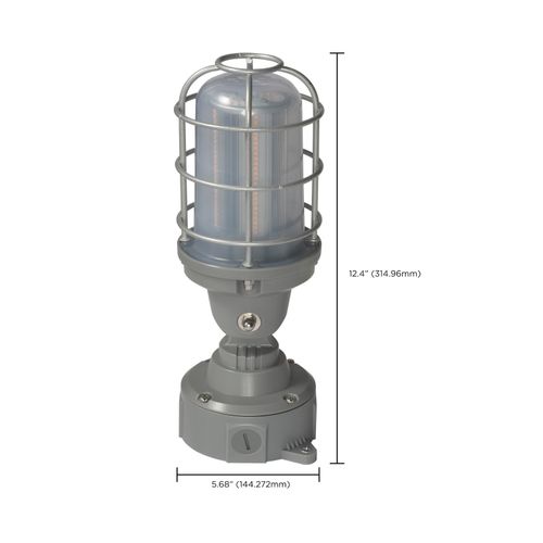 Main product image of LED Adjustable Vapor Tight Fixture 20W 3000K Gray Finish 100-277V