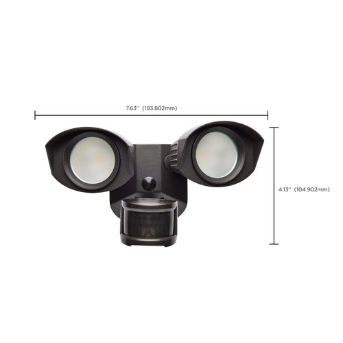 Main product image of LED Security Light Dual Head Bronze Finish 3000K Motion Sensor