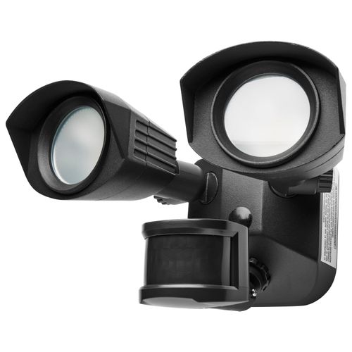 Main product image of LED Security Light Dual Head Black Finish 4000K Motion Sensor