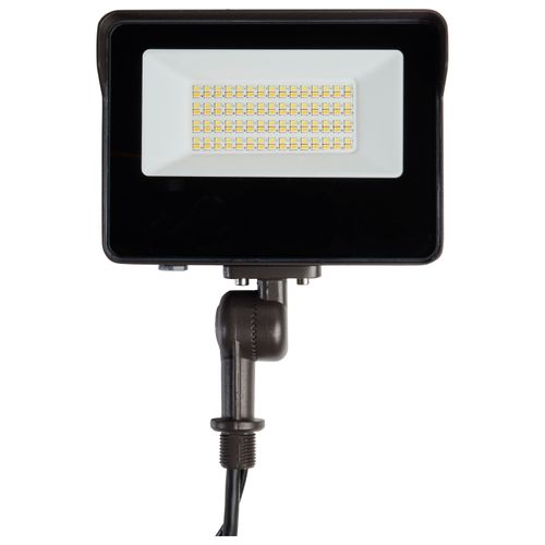 Main product image of LED Tempered Glass Flood Light w/ Bypassable Photocell CCT Selectable 3K/4K/5K Wattage Adjustable 15W/25W/35W ColorQuick and PowerQuick Technology Bronze Finish