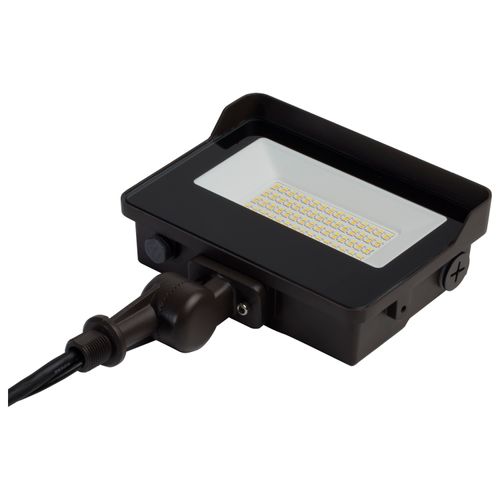 Main product image of LED Tempered Glass Flood Light w/ Bypassable Photocell CCT Selectable 3K/4K/5K Wattage Adjustable 15W/25W/35W ColorQuick and PowerQuick Technology Bronze Finish