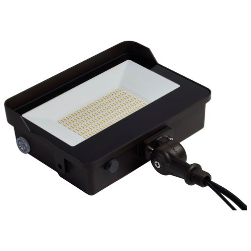 Main product image of LED Tempered Glass Flood Light w/ Bypassable Photocell CCT Selectable 3K/4K/5K Wattage Adjustable 45W/60W/80W ColorQuick and PowerQuick Technology Bronze Finish