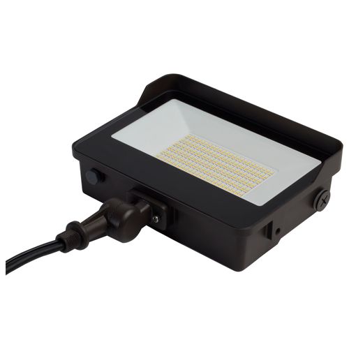 Main product image of LED Tempered Glass Flood Light w/ Bypassable Photocell CCT Selectable 3K/4K/5K Wattage Adjustable 45W/60W/80W ColorQuick and PowerQuick Technology Bronze Finish