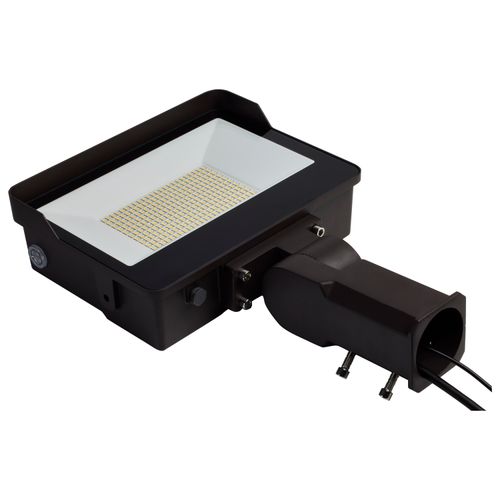Main product image of LED Tempered Glass Flood Light w/ Bypassable Photocell CCT Selectable 3K/4K/5K Wattage Adjustable 100W/125W/150W ColorQuick and PowerQuick Technology Bronze Finish