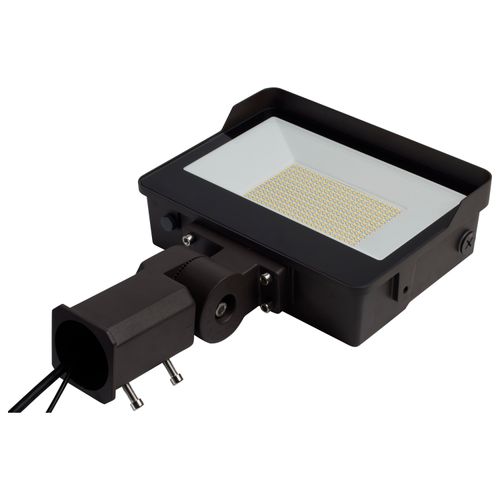 Main product image of LED Tempered Glass Flood Light w/ Bypassable Photocell CCT Selectable 3K/4K/5K Wattage Adjustable 100W/125W/150W ColorQuick and PowerQuick Technology Bronze Finish