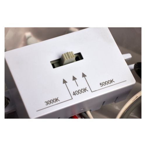 Main product image of Square LED Wide Beam Angle Canopy Light 3K/4K/5K CCT Selectable 60W/75W/90W Wattage Selectable White Finish