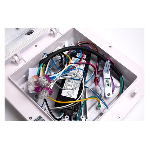 Main product image of Square LED Wide Beam Angle Canopy Light 3K/4K/5K CCT Selectable 60W/75W/90W Wattage Selectable White Finish