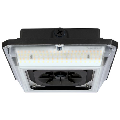 Main product image of Square LED Wide Beam Angle Canopy Light 3K/4K/5K CCT Selectable 20W/30W/45W Wattage Selectable Bronze Finish