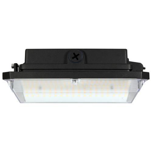 Main product image of Square LED Wide Beam Angle Canopy Light 3K/4K/5K CCT Selectable 20W/30W/45W Wattage Selectable Bronze Finish