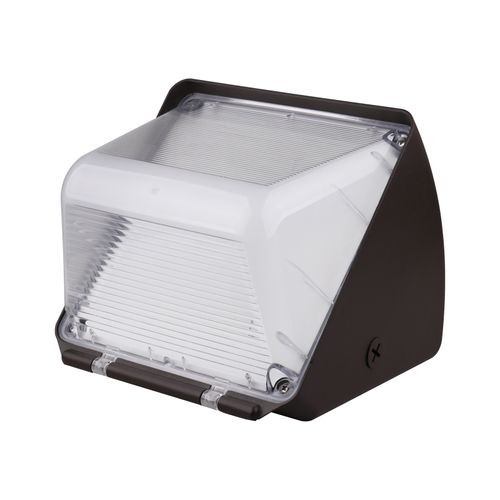 Main product image of 29 Watt Small LED Wall Pack w/ Integrated Bypassable Photocell CCT Selectable 120-277 Volts Dusk to Dawn Security Lighting IP65 Bronze Finish