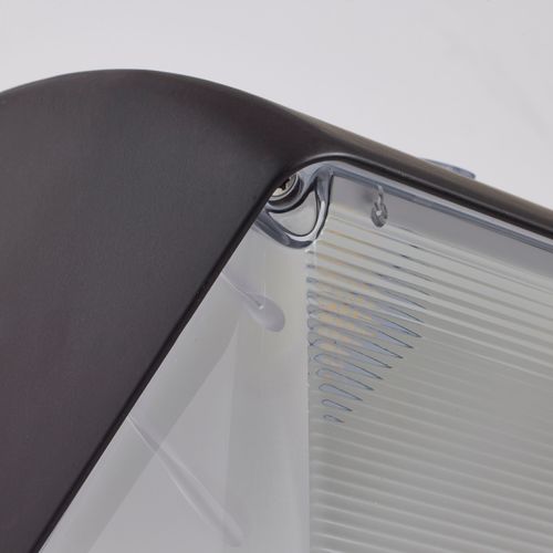 Main product image of 40 Watt Small LED Wall Pack w/ Integrated Bypassable Photocell CCT Selectable 120-277 Volts Dusk to Dawn Security Lighting IP65 Bronze Finish