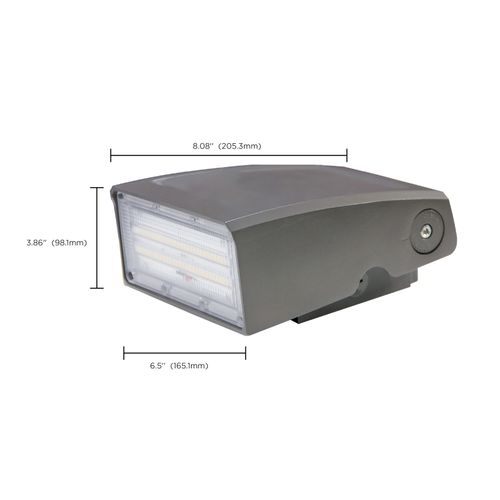 Main product image of 60 Watt Adjustable LED Wall Pack CCT Selectable 7200-7500 Lumens DLC Premium