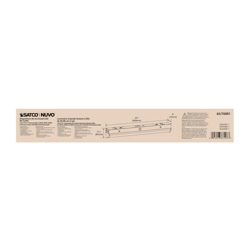 Main product image of 2' LED Linear Strip Light, Field Selectable, White Finish