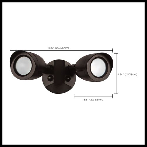 Main product image of LED Security Light Dual Head Bronze Finish 3000K